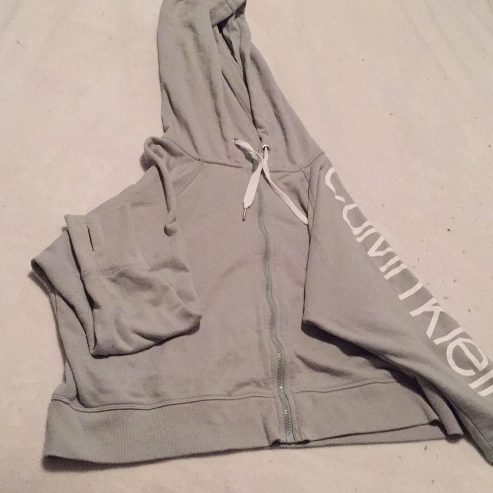 Calvin Klein crop zip up